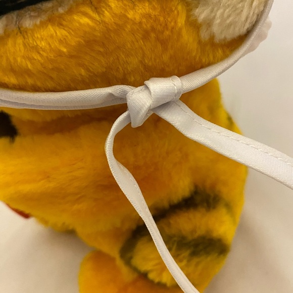 Vintage Garfield Easter Bunny Rabbit Ears Fishing Pole Dangling Carrot Dakin - Picture 9 of 15